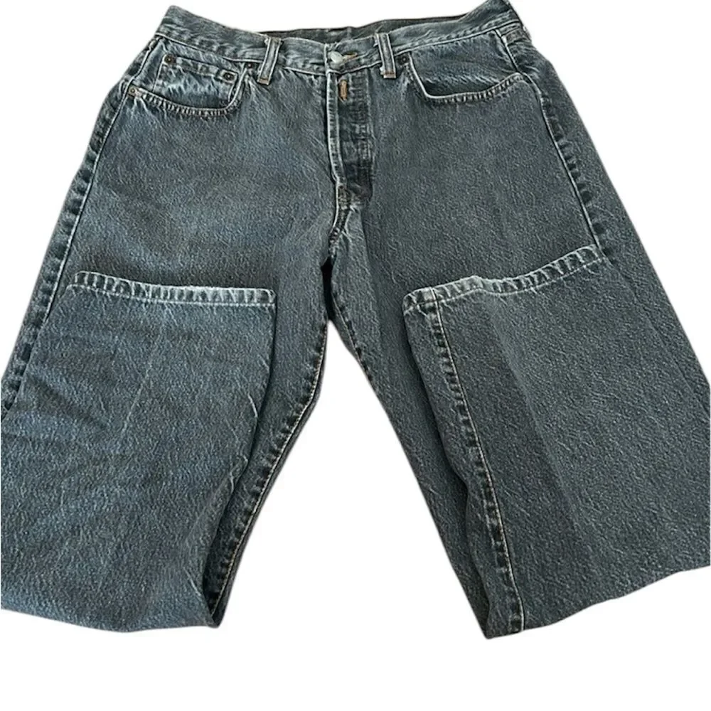 Replay men’s size 36 901 button front faded black jeans GUC